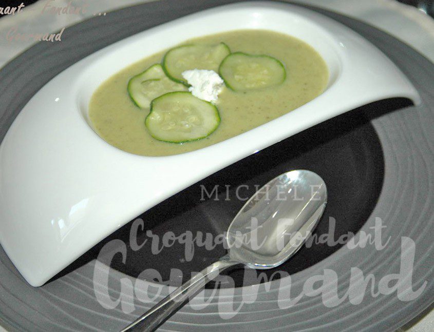 Velouté de courgettes à la féta