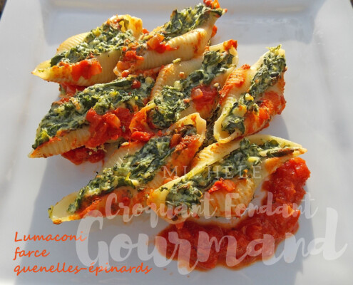 Lumaconi farce quenelles-épinard DSCN3181 R