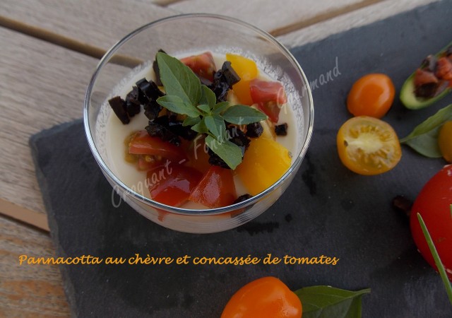 Pannacotta au chèvre et concassée de tomates DSCN5293