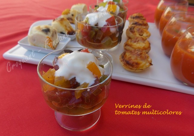 Verrines de tomates multicolores-Chantilly de mozzarella DSCN5415