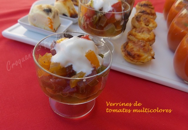 Verrines de tomates multicolores-Chantilly de mozzarella DSCN5417