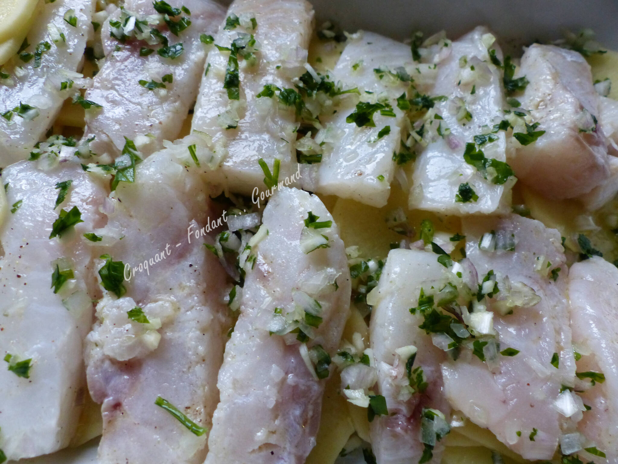 Filets de cabillaud et pommes de terre - Croquant Fondant Gourmand
