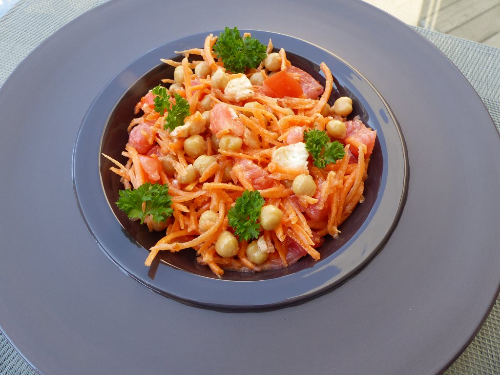 Salade de riz noir, pois chiches et thon - Recette facile et saine - Un  déjeuner de soleil