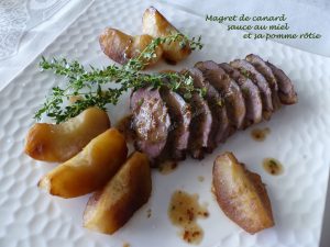 magret de canard sauce au miel et sa pomme rôtie P1050174