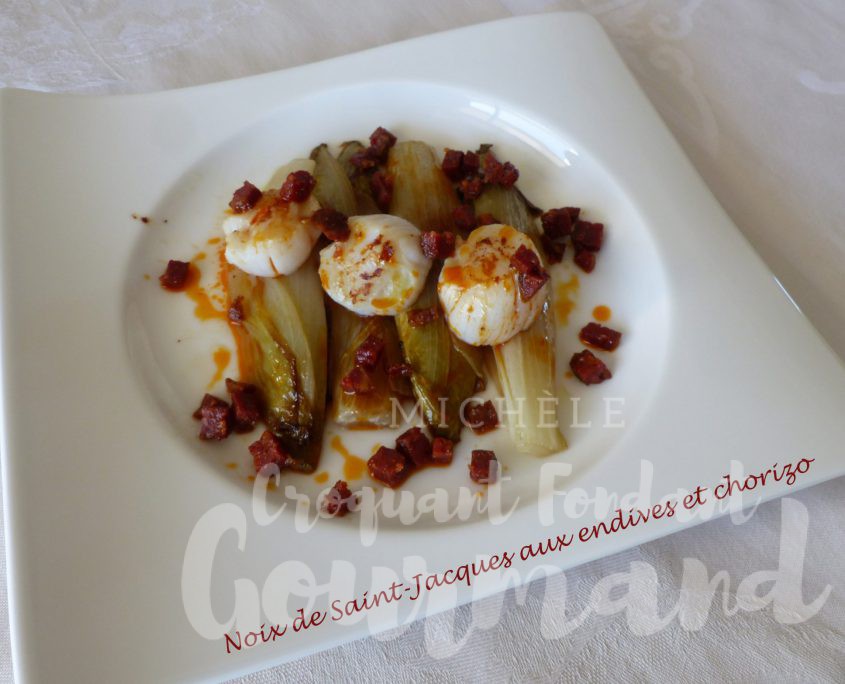 Noix de Saint-Jacques aux endives et chorizo P1080578 R