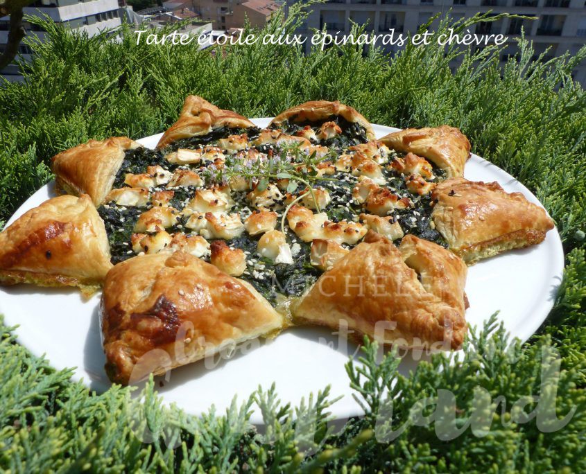 Tarte étoile aux épinards et chèvre P1110321 R