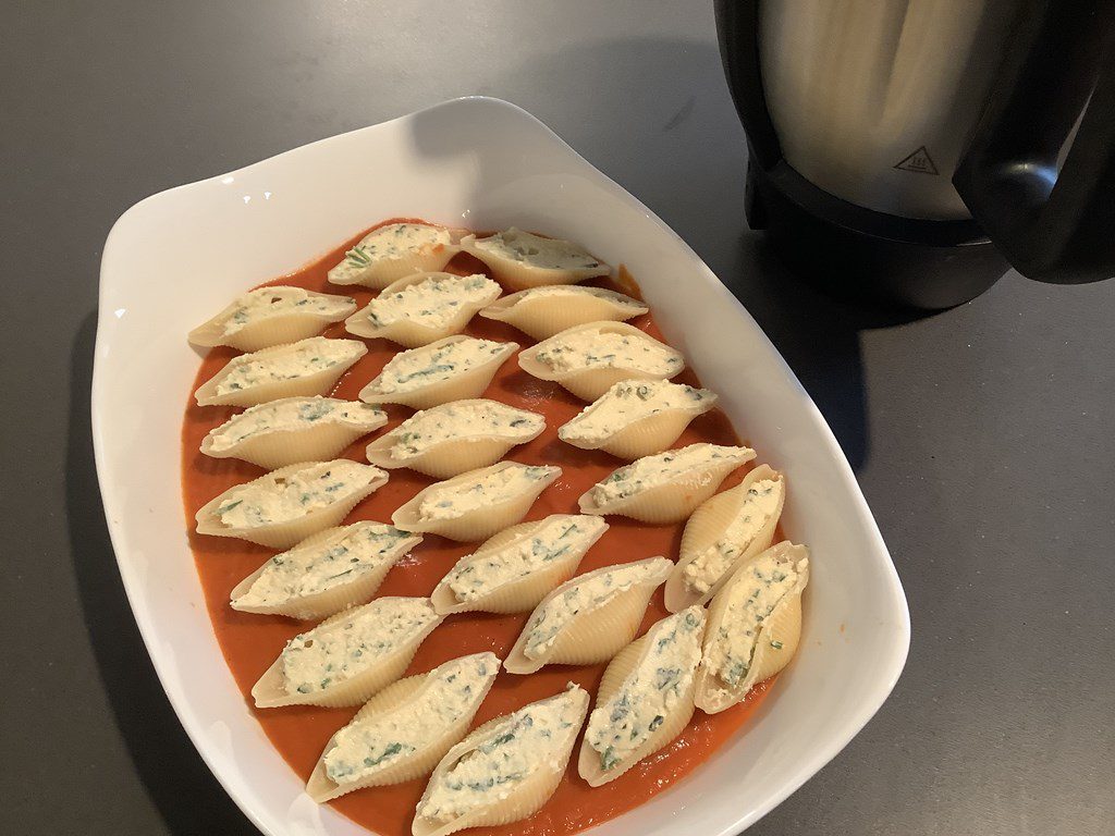 Conchiglioni Farcis à La Ricotta Et Basilic - Croquant Fondant Gourmand