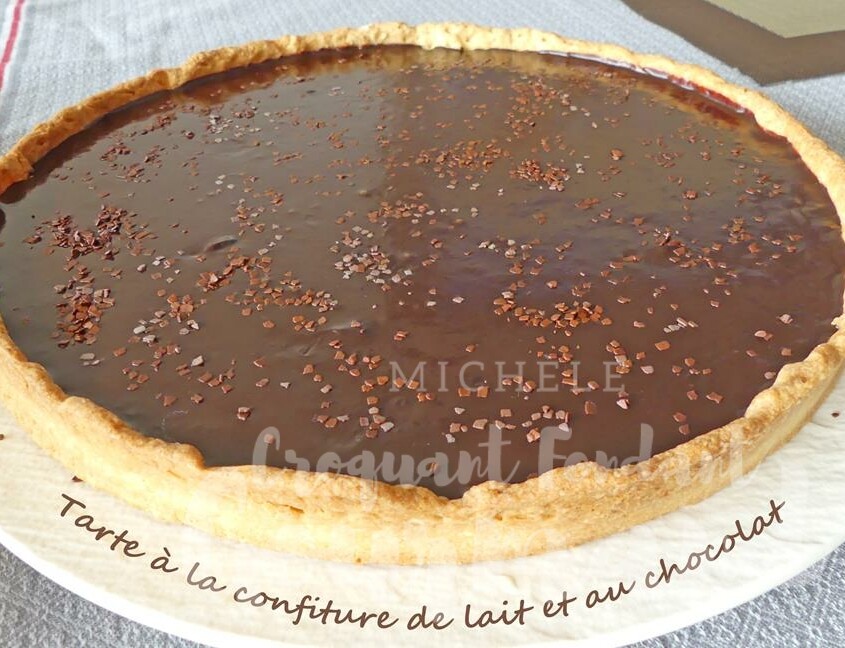 Tarte à la confiture de lait et au chocolat P1000507 R (Copy)