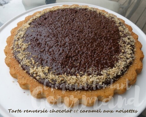 Tarte renversée chocolat et caramel aux noisettes P1020631 R (Copy)