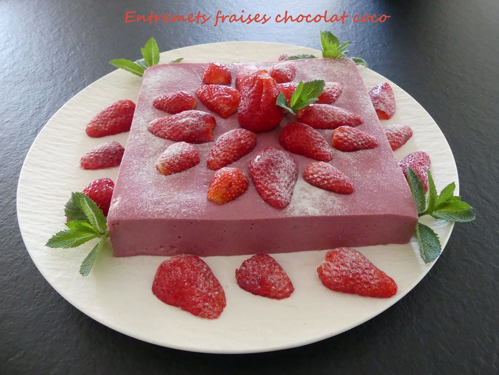 Entremets fraise noix de coco pour la fête des mères : Il était une fois la  pâtisserie